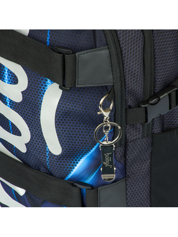 BAAGL  Črn šolski nahrbtnik Skate Bluelight Baagl