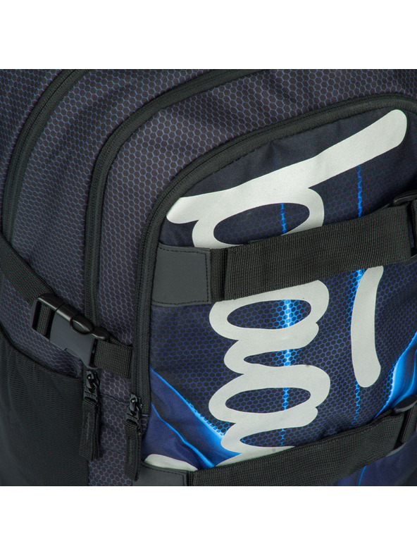 BAAGL  Črn šolski nahrbtnik Skate Bluelight Baagl