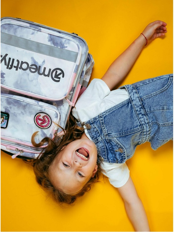 Meatfly Meatfly šolska torba Max Clouds Pink 17L