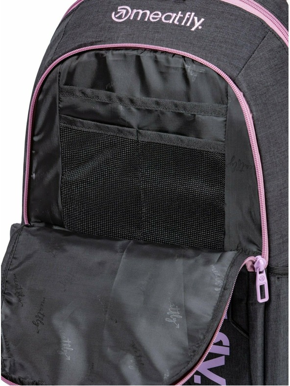 Meatfly Meatfly nahrbtnik Basejumper Pink / Charcoal Heather 22 L