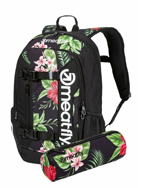 Meatfly Nahrbtnik Meatfly Basejumper Tropical Black 22 L