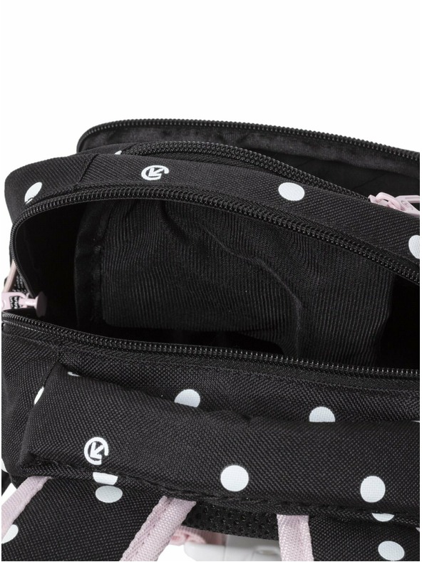 Meatfly Nahrbtnik Meatfly Levi Black Dots 10 L | Črna | Prostornina 10 L