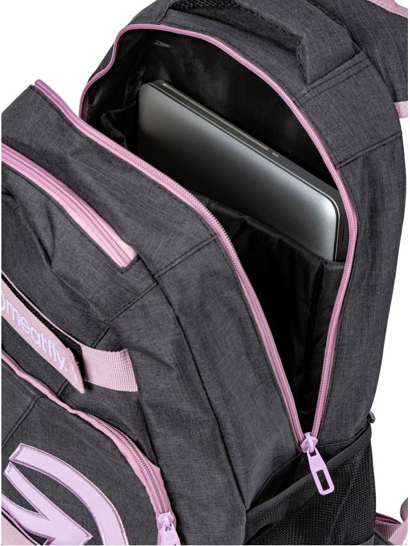 Meatfly Nahrbtnik Meatfly Exile Pink / Charcoal Heather 24 L