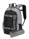 Meatfly Nahrbtnik Meatfly Basejumper Grey Heather / Black 22 L | Črna | Prostornina 22 L