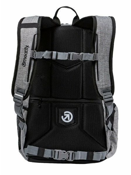 Meatfly Nahrbtnik Meatfly Basejumper Grey Heather / Black 22 L | Črna | Prostornina 22 L
