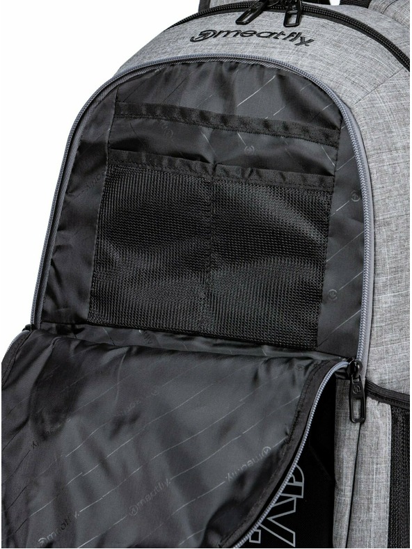 Meatfly Nahrbtnik Meatfly Basejumper Grey Heather / Black 22 L | Črna | Prostornina 22 L