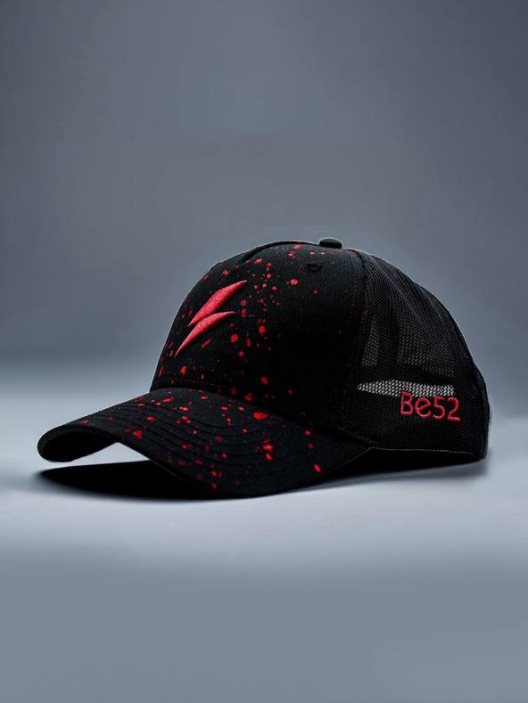 Be52 Be52 Bolt splash kapa premium črna/rdeča