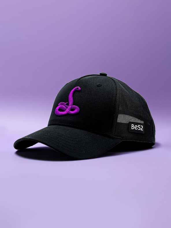 Be52 Be52 Snake kapa premium črna/vijolična