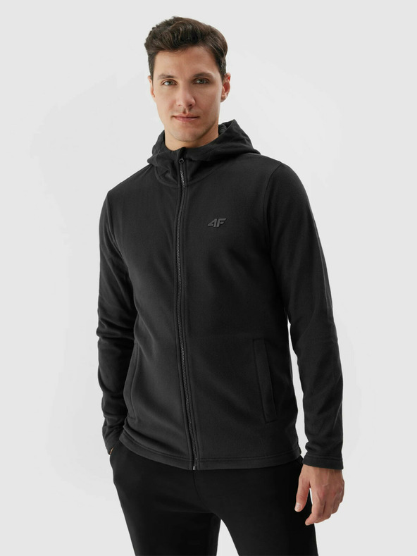 4F Moška bluza s kapuco s kapuco z zaključkom 4F
