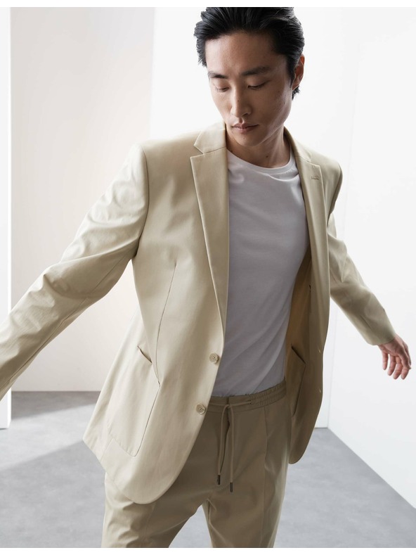 Marks & Spencer Marks & Spencer bež suknjič z visoko vsebnostjo bombaža, rahlo prilegajoč se