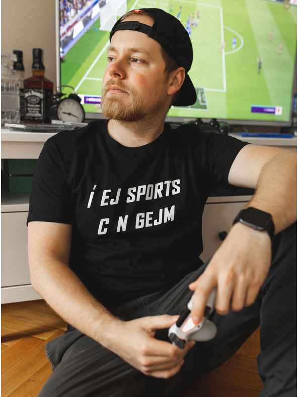 ZOOT.Original Črna moška majica ZOOT Original Í EJ SPORTS C N GEJM