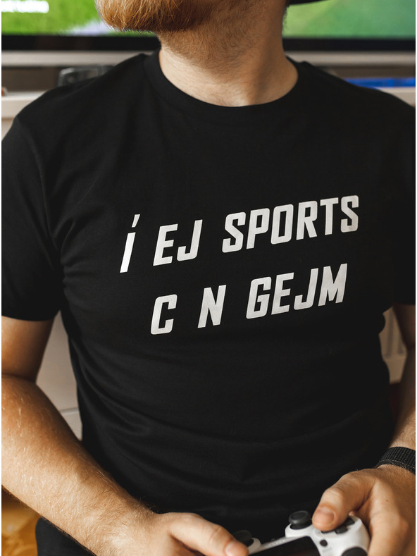 ZOOT.Original Črna moška majica ZOOT Original Í EJ SPORTS C N GEJM