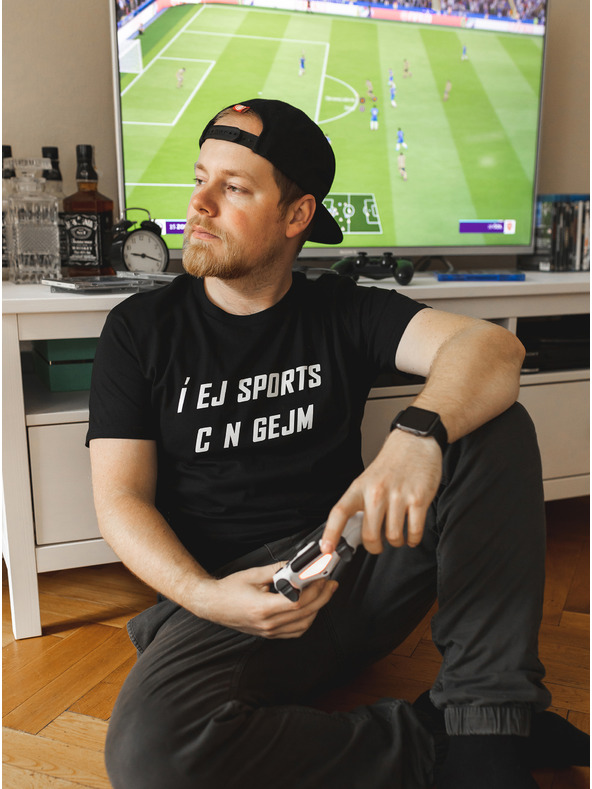 ZOOT.Original Črna moška majica ZOOT Original Í EJ SPORTS C N GEJM