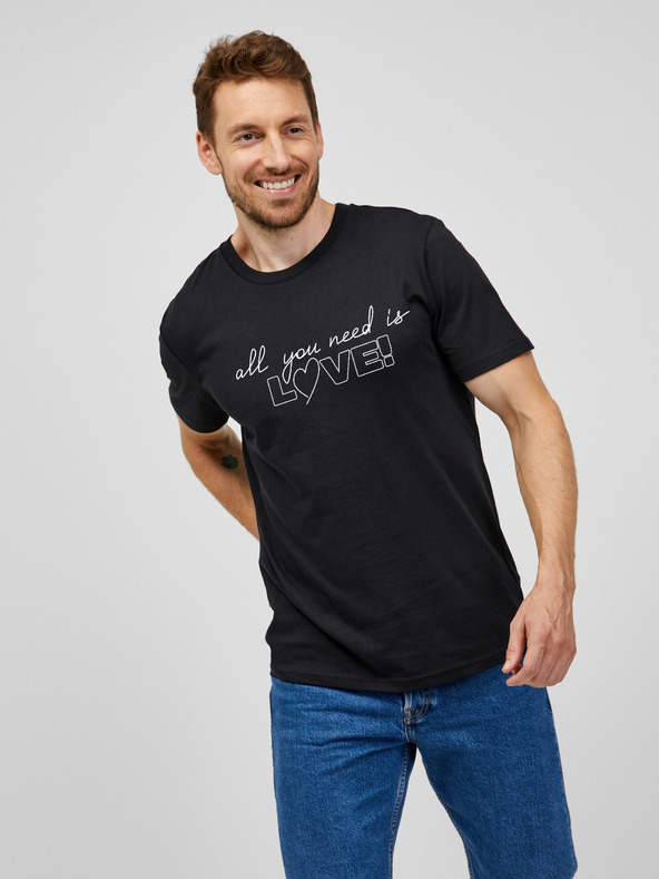ZOOT.Original Črna moška majica Zoot Original All you need is love