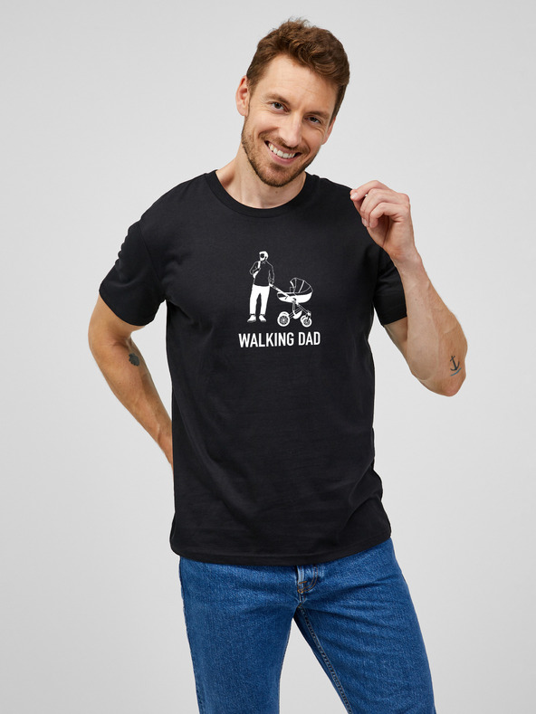 ZOOT.Original Moška črna majica ZOOT.Original Walking Dad