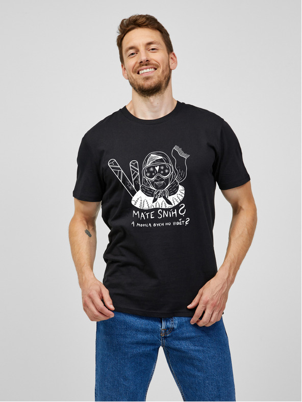 ZOOT.Original Črna moška originalna majica Zoot Do you have snow