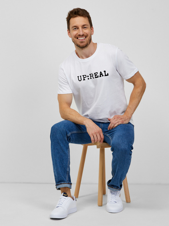 ZOOT.Original Bela moška majica s potiskom ZOOT.Original Up:Real