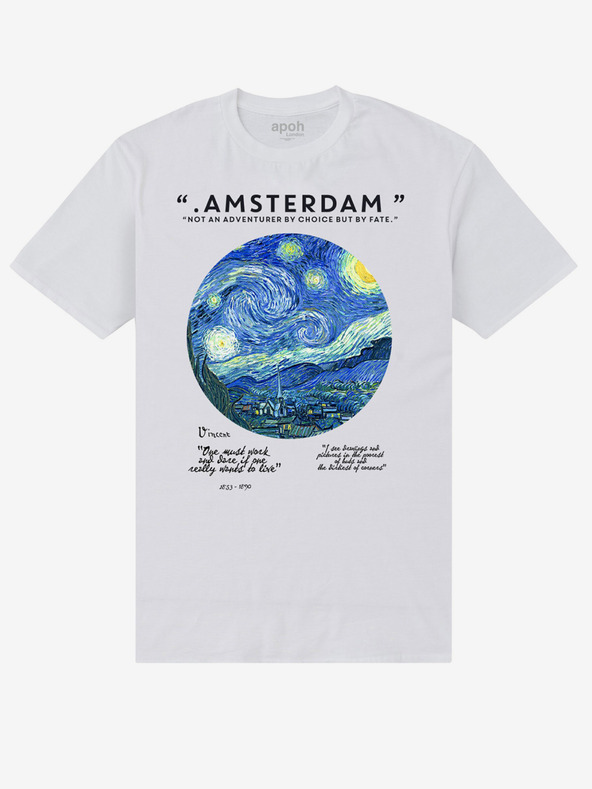 ZOOT.Fan Bela majica apoh London apoh Van Gogh Amsterdam
