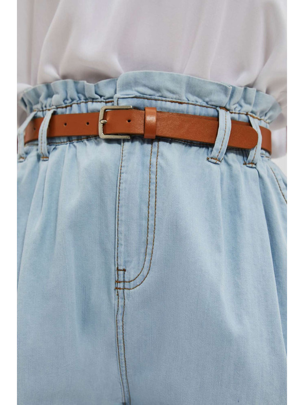 Moodo Svetlo modre ženske kratke hlače iz džinsa Moodo