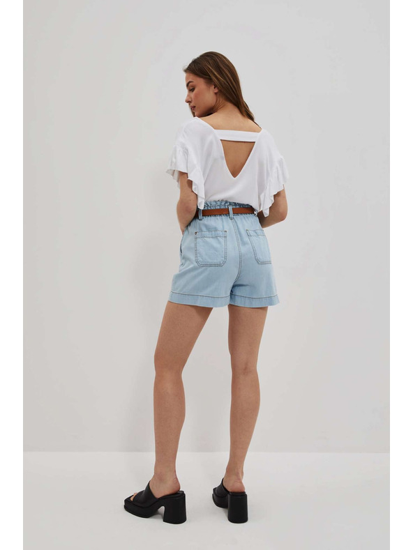 Moodo Svetlo modre ženske kratke hlače iz džinsa Moodo