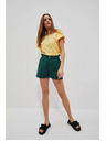 Moodo Temno zelene ženske kratke hlače Moodo