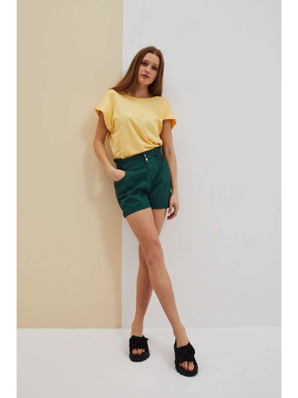 Moodo Temno zelene ženske kratke hlače Moodo