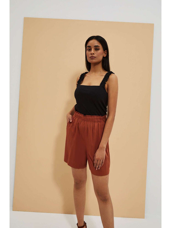 Moodo Rjave ženske kratke hlače Moodo