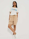 Moodo Bež ženske kratke hlače Moodo