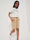 Moodo Bež ženske kratke hlače Moodo