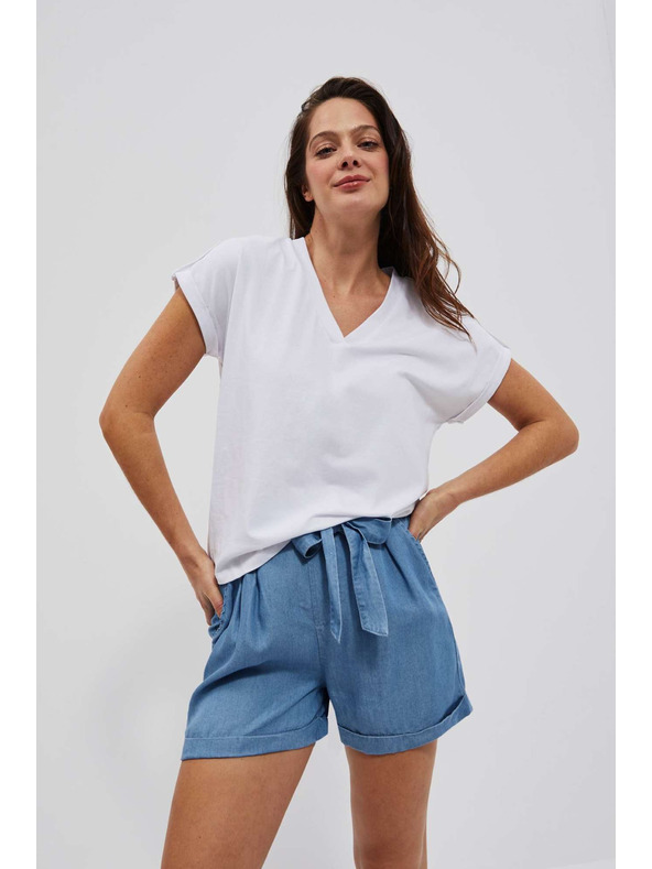 Moodo Modre ženske kratke hlače iz džinsa Moodo