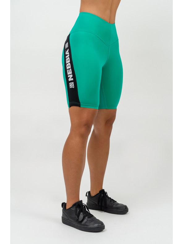 Nebbia Kolesarske hlače z visokim pasom ICONIC 238 XS,zelena