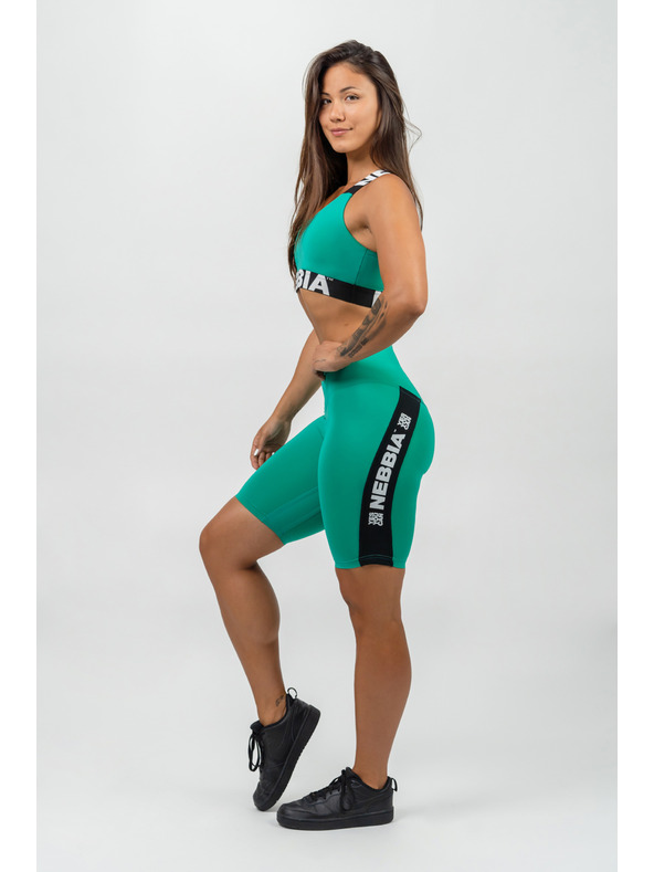 Nebbia Kolesarske hlače z visokim pasom ICONIC 238 XS,zelena