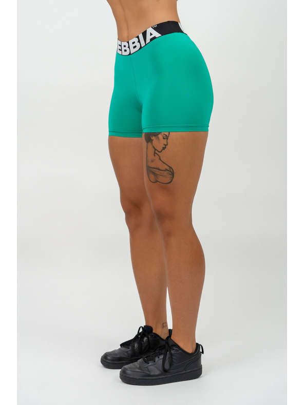 Nebbia Kratke hlače za fitnes z visokim pasom GLUTE PUMP 240 XS,zelena