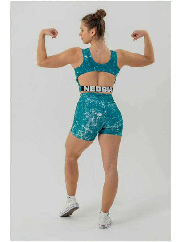 Nebbia Legínové šortky s vysokým pásom 5" HAMMIES 615 XS, zelená