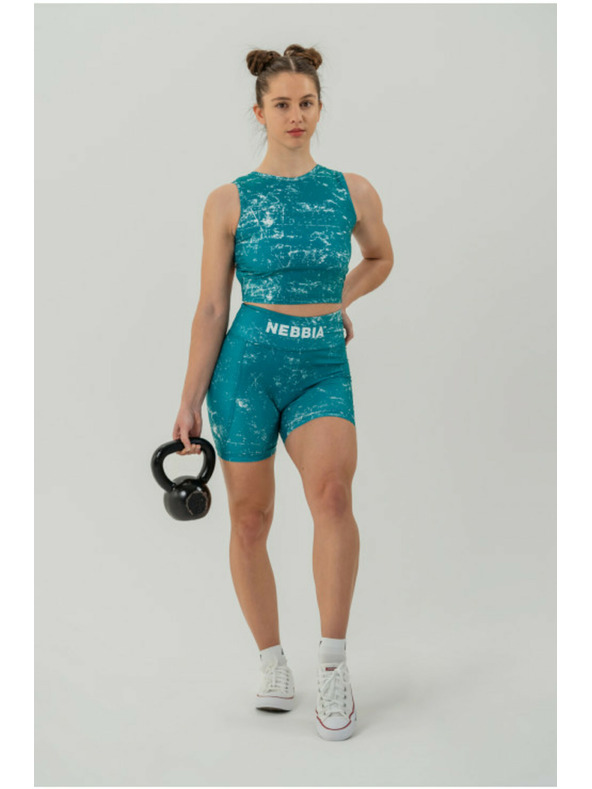 Nebbia Legínové šortky s vysokým pásom 5" HAMMIES 615 XS, zelená