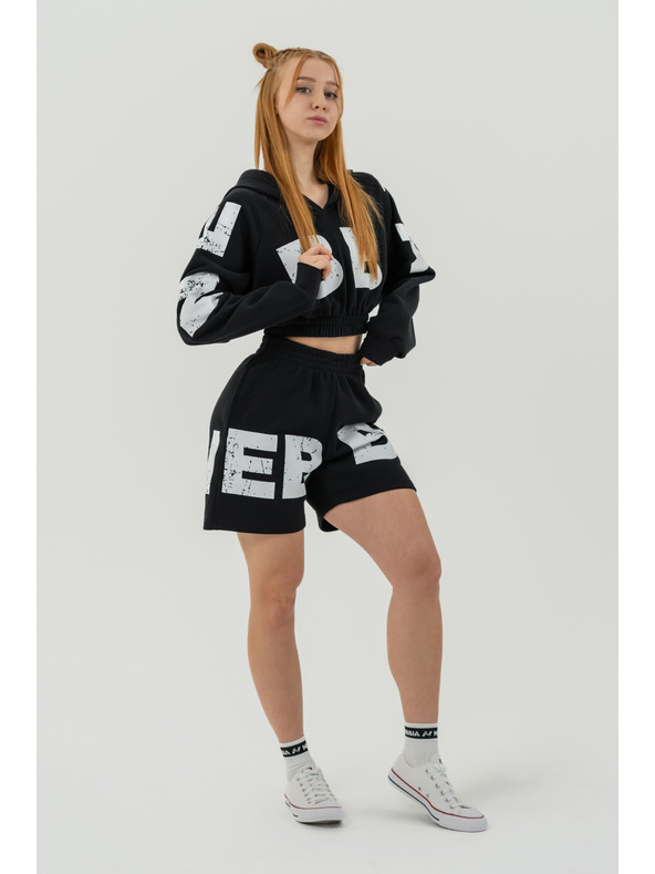 Nebbia Teplákové šortky 6" MUSCLE MOMMY 624 XS, čierna