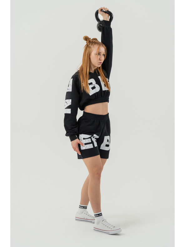 Nebbia Teplákové šortky 6" MUSCLE MOMMY 624 XS, čierna