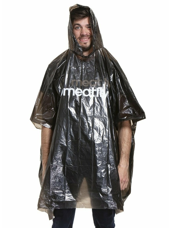 Meatfly Meatfly deževni plašč - poncho Rainmann A | Črna | Velikost