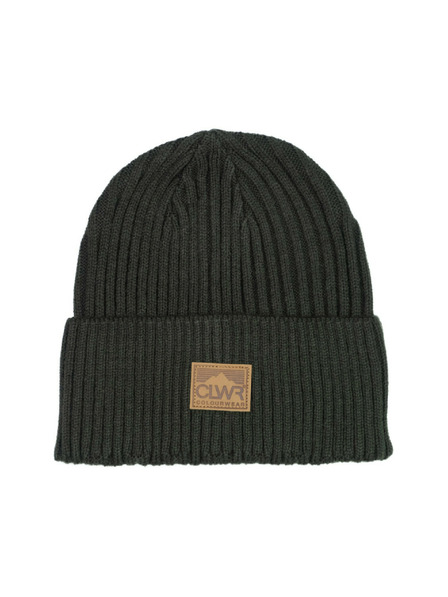 Tenson Unisex kapa Colourwear Badge Beanie Dark Khaki