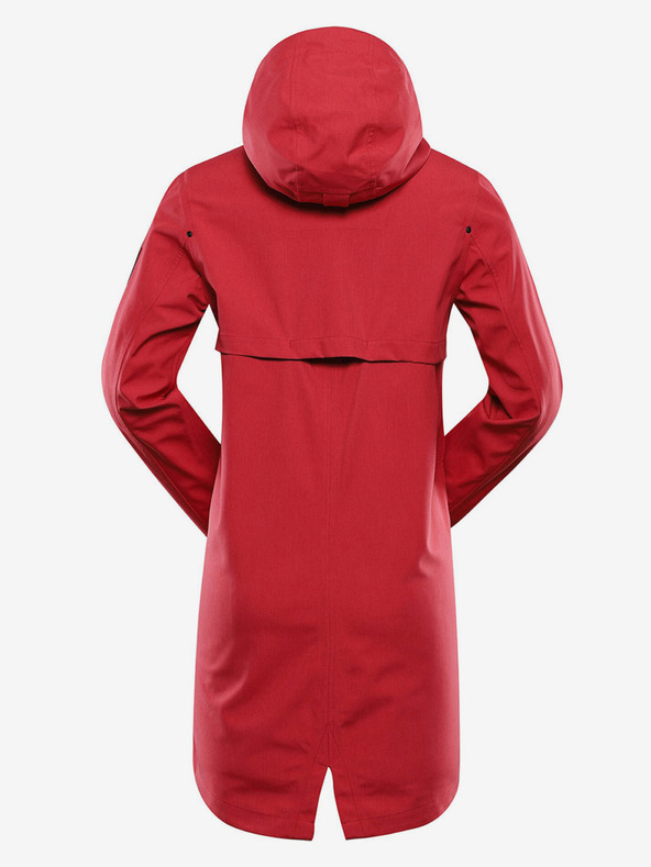 ALPINE PRO Rdeči ženski vodoodporen plašč z membrano ptx Alpine Pro PERFETA
