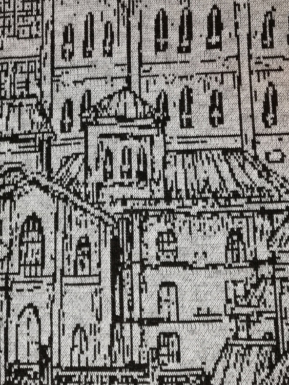 numoco Siv ženski vzorčast plašč s kapuco in žepi Numoco