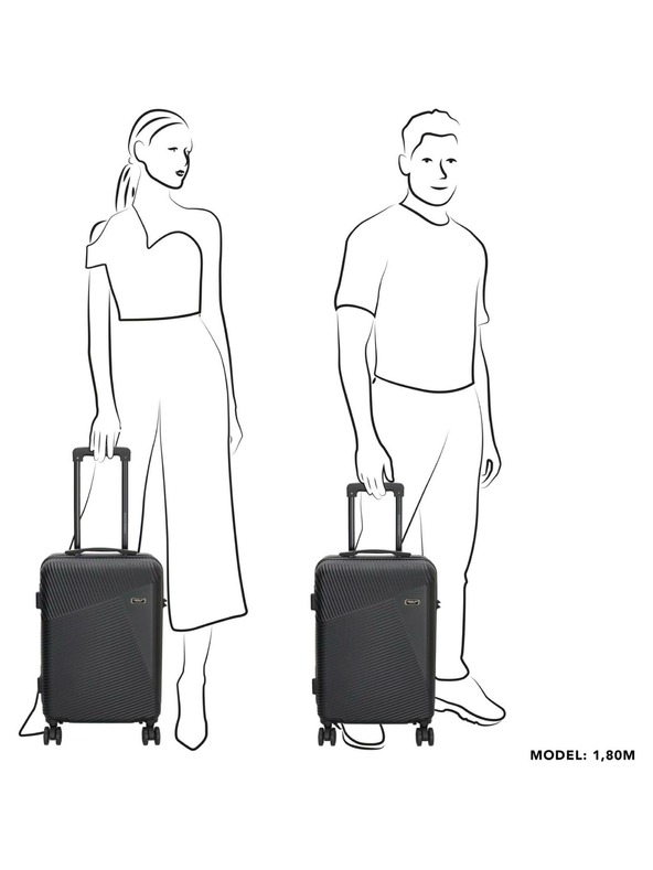 Beagles Potovalni kovček Beagles Originals Black