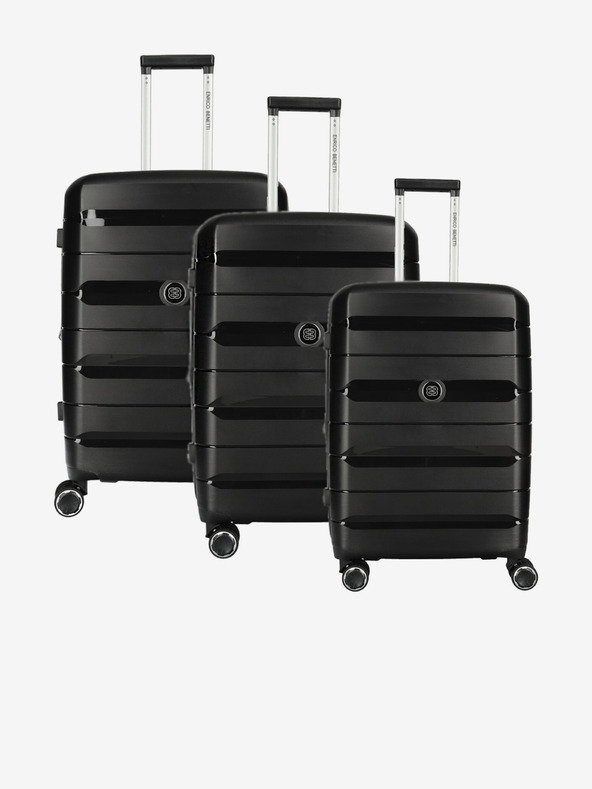 Enrico Benetti Komplet potovalnih kovčkov Enrico Benetti Montréal S,M,L Black
