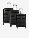 Enrico Benetti Komplet potovalnih kovčkov Enrico Benetti Montréal S,M,L Black