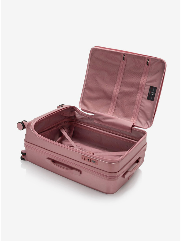 Heys Starorožnat ženski potovalni kovček Heys EZ Fashion M Rose Gold
