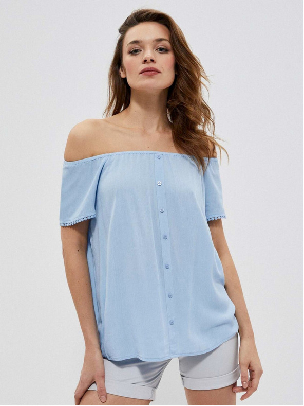 Moodo Svetlo modra ženska bluza Moodo