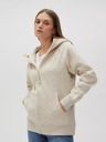 Moodo Bež ženska jopa s kapuco na zadrgo Moodo