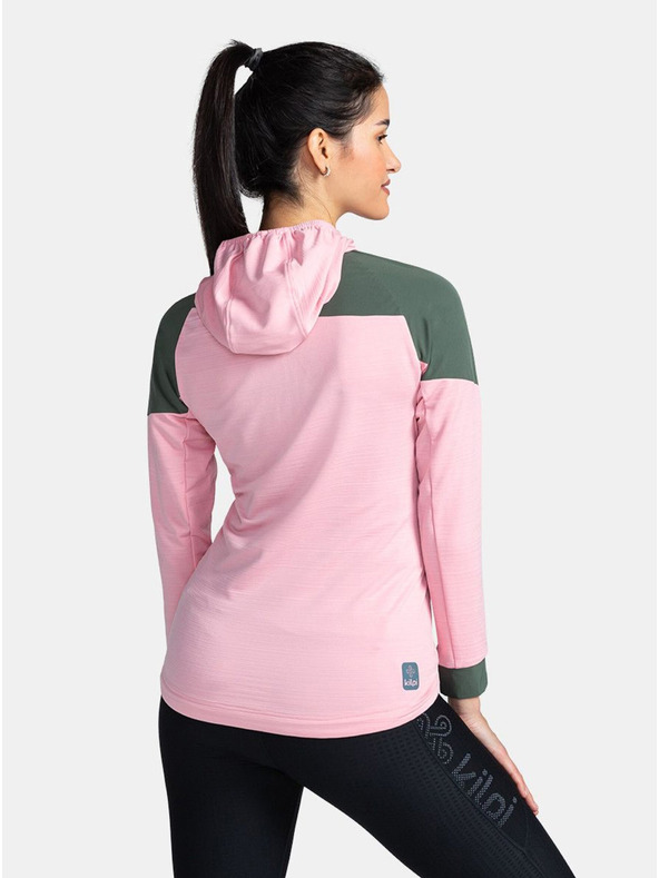 Kilpi Svetlo roza ženska športna raztegljiva jopa s kapuco Kilpi MEMPHIS-W