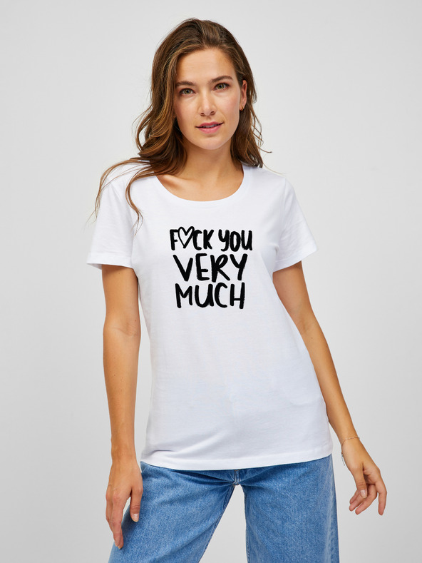 ZOOT.Original Bela ženska majica Zoot Original Fuck you very much