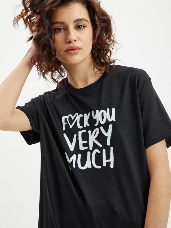 ZOOT.Original Črna ženska majica Zoot Original Fuck you very much